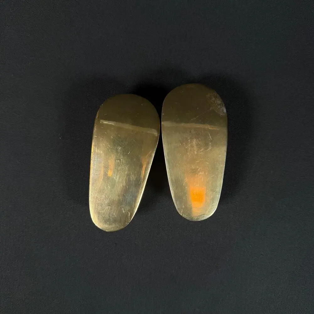 Lot of 2 Brass Slipper Ashtray Enamel Floral Design Cigarette Shoes India